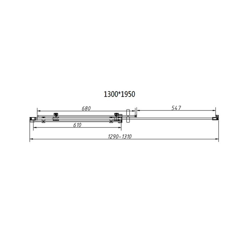 Душевая дверь в нишу Vincea Como-N VDS-4CN130CGB 130 см, профиль черный матовый, стекло тонированное серое