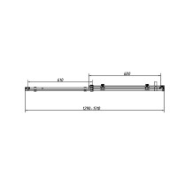 Душевая дверь в нишу Vincea Como-N VDS-4CN130CGB 130 см, профиль черный матовый, стекло тонированное серое