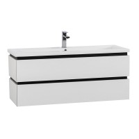 Тумба с раковиной Cezares Plane 120 bianco lucido, раковина Cezares CZR-8070-120