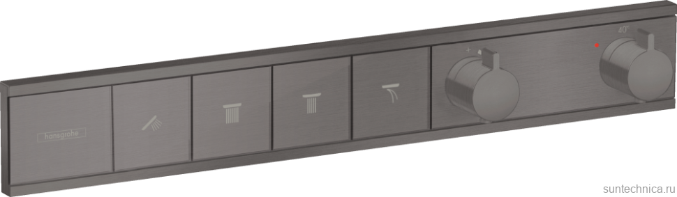 Термостатический смеситель встраиваемый Hansgrohe RainSelect 15382340 для душа, шлифованный черный хром