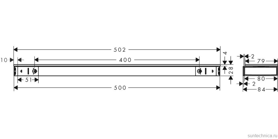 Полка Hansgrohe Rainfinity 26844700