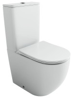 Унитаз-компакт напольный Ceramicanova Mia Торнадо CN1801T с сиденьем микролифт, безободковый