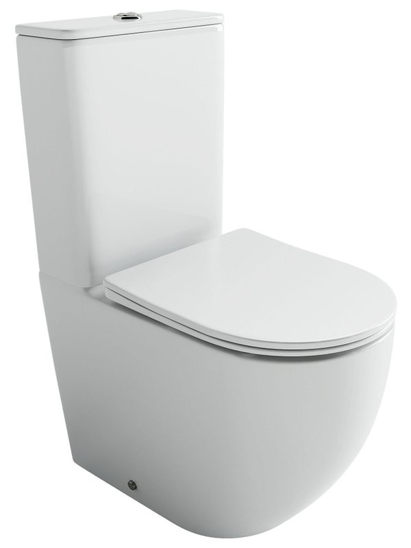 Унитаз-компакт напольный Ceramicanova Mia Торнадо CN1801T с сиденьем микролифт, безободковый