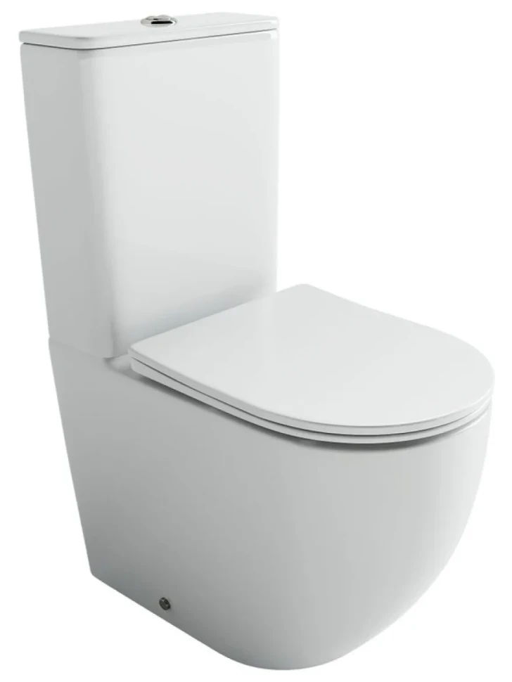 Унитаз-компакт напольный Ceramicanova Mia Торнадо CN1801T с сиденьем микролифт, безободковый
