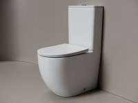 Унитаз-компакт напольный Ceramicanova Mia Торнадо CN1801T с сиденьем микролифт, безободковый