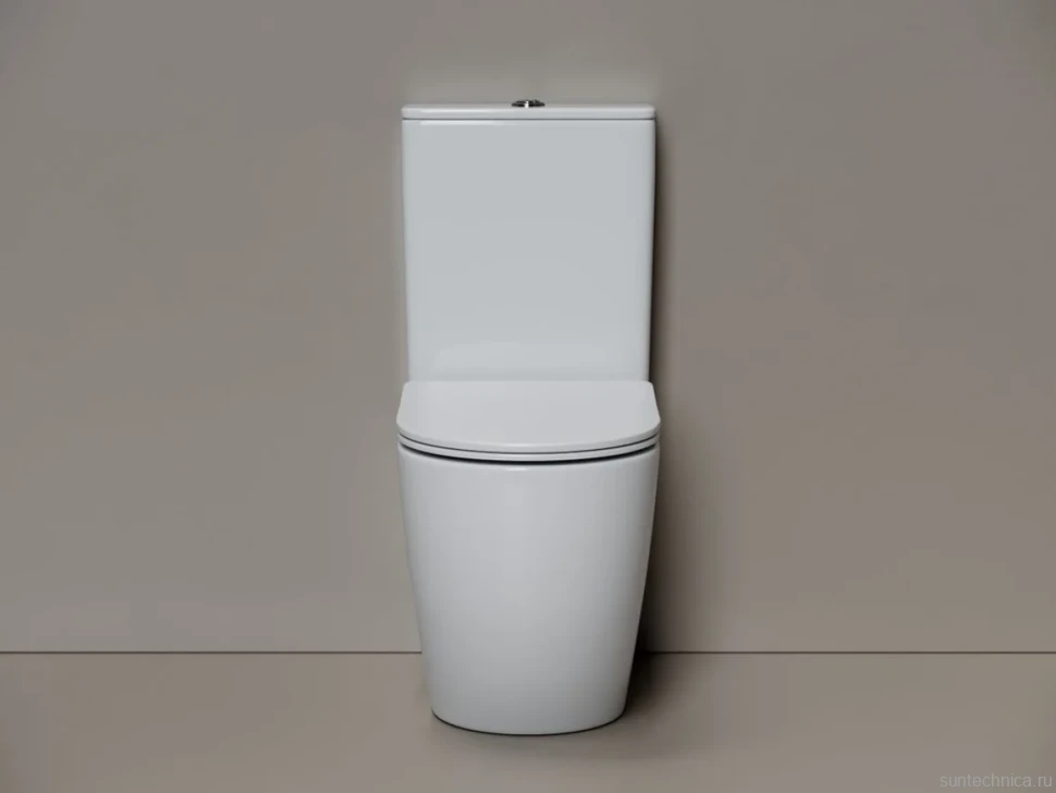 Унитаз-компакт напольный Ceramicanova Mia Торнадо CN1801T с сиденьем микролифт, безободковый