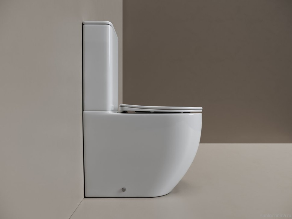 Унитаз-компакт напольный Ceramicanova Mia Торнадо CN1801T с сиденьем микролифт, безободковый