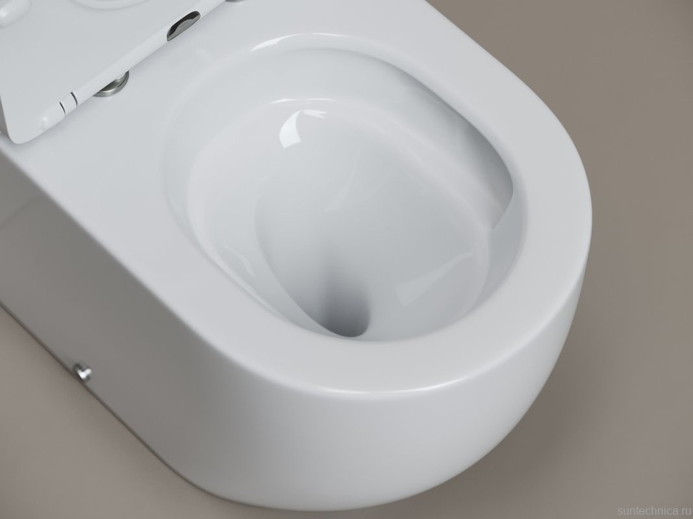 Унитаз-компакт напольный Ceramicanova Mia Торнадо CN1801T с сиденьем микролифт, безободковый