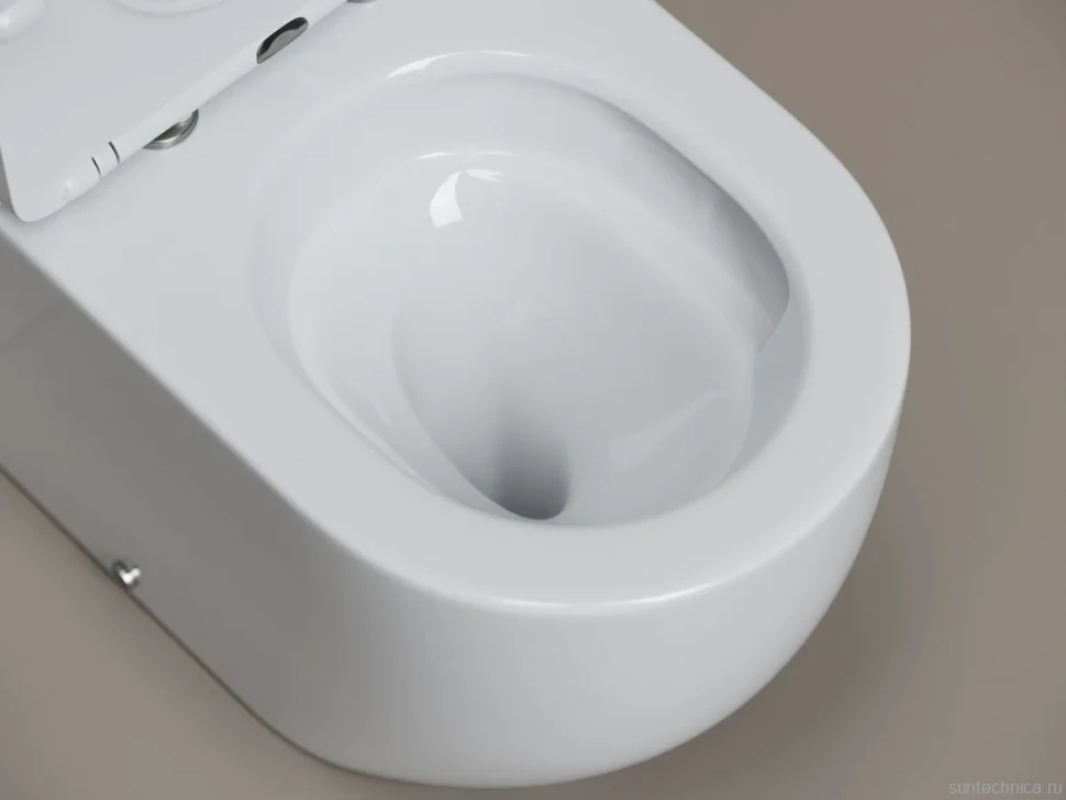Унитаз-компакт напольный Ceramicanova Mia Торнадо CN1801T с сиденьем микролифт, безободковый