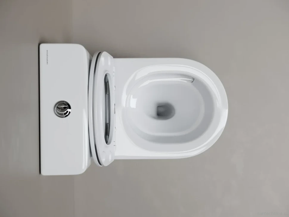 Унитаз-компакт напольный Ceramicanova Mia Торнадо CN1801T с сиденьем микролифт, безободковый