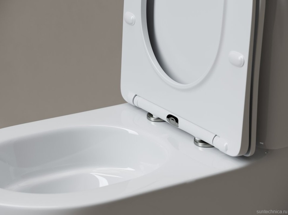 Унитаз-компакт напольный Ceramicanova Mia Торнадо CN1801T с сиденьем микролифт, безободковый