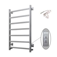 Полотенцесушитель электрический Тругор Пэк 20 кв 80x55 см, подключение справа, слева, матовый хром, лесенка