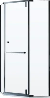 Душевой уголок RGW Hotel HO-081 90x90x195 см, профиль черный, стекло прозрачное
