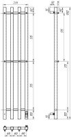 Полотенцесушитель электрический Point Гермес П3 PN13832B 18х120, черный