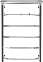 Полотенцесушитель электрический Secado Агата 1 КСП 85x55 см, подключение слева, глянцевый хром, лесенка, с полкой
