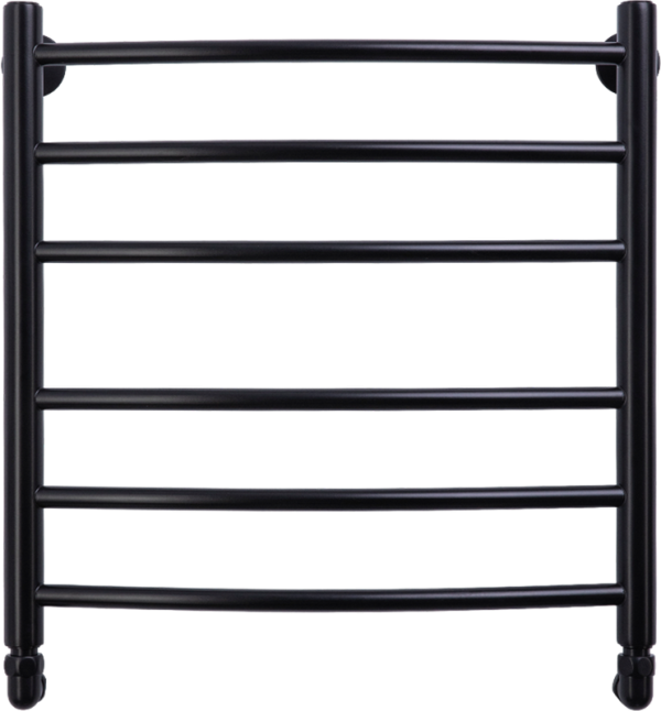 Полотенцесушитель водяной Comfysan Noumi W-6 60х50 60x55 см, черный матовый, лесенка