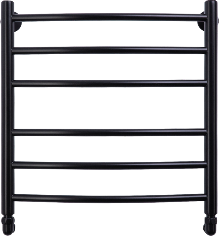 Полотенцесушитель водяной Comfysan Noumi W-6 60х50 60x55 см, черный матовый, лесенка