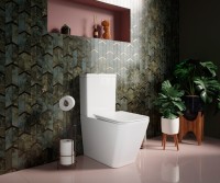 Унитаз-компакт напольный Ceramicanova Cubic CN1803 с микролифтом, безободковый