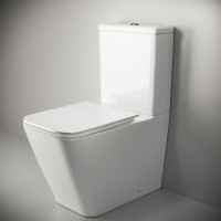 Унитаз-компакт напольный Ceramicanova Cubic CN1803 с микролифтом, безободковый