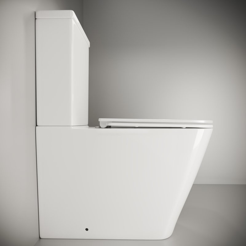 Унитаз-компакт напольный Ceramicanova Cubic CN1803 с микролифтом, безободковый