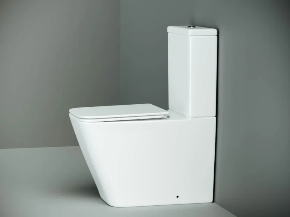 Унитаз-компакт напольный Ceramicanova Cubic CN1803 с микролифтом, безободковый