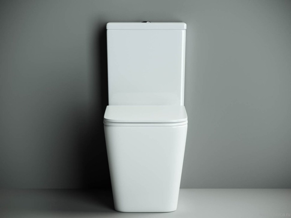 Унитаз-компакт напольный Ceramicanova Cubic CN1803 с микролифтом, безободковый