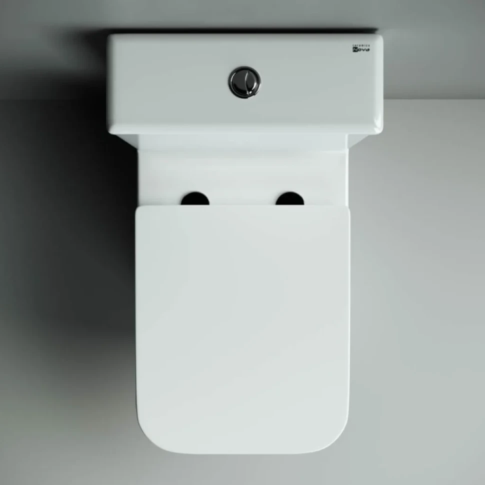 Унитаз-компакт напольный Ceramicanova Cubic CN1803 с микролифтом, безободковый