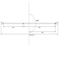 Душевая дверь в нишу Veconi Vianno VN34B-110-01-C7 110 см, профиль черный, стекло прозрачное