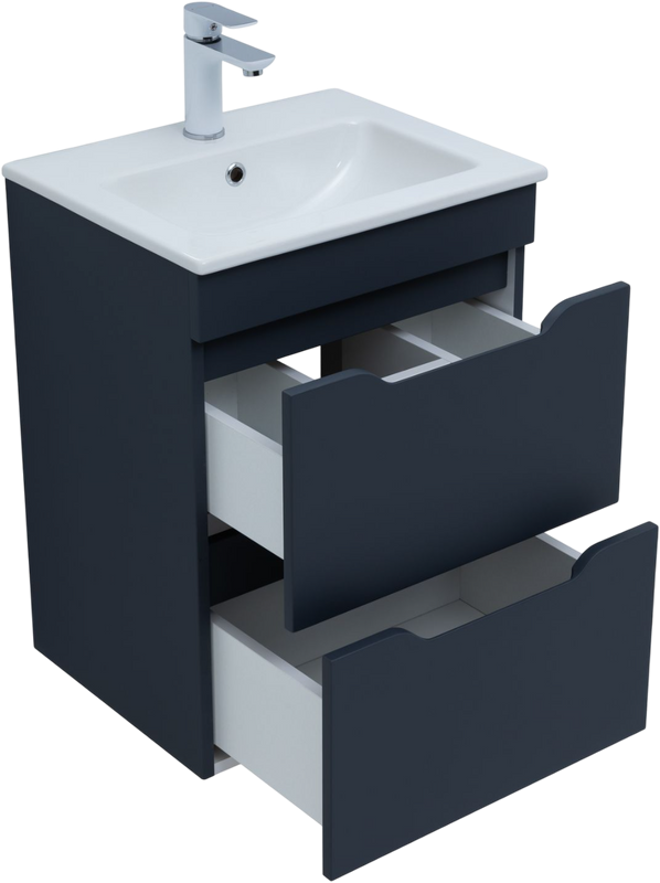 Мебель для ванной комнаты Aquanet Практика 50 2 ящика, маренго