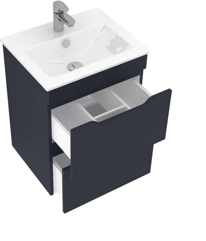 Мебель для ванной комнаты Aquanet Практика 50 2 ящика, маренго