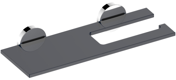 Держатель туалетной бумаги Keuco Edition 90 19073 дымчатое стекло, с полкой для телефона