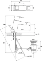 Смеситель для биде Ravak 10° TD 055.00 Смеситель для биде Ravak 10° TD 055.00