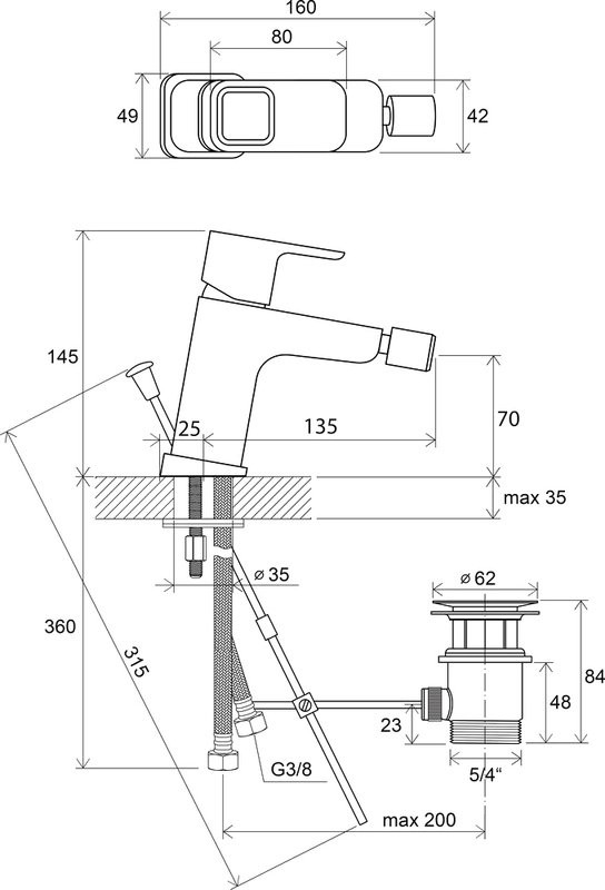 Смеситель для биде Ravak 10° TD 055.00