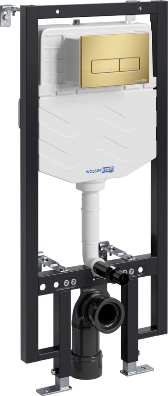 Система инсталляции для унитазов Wasserkraft Vils 56TLT.010.ME.MG03 с кнопкой смыва матовое золото