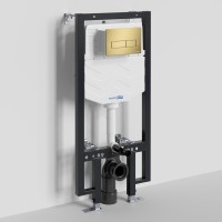 Система инсталляции для унитазов Wasserkraft Vils 56TLT.010.ME.MG03 с кнопкой смыва матовое золото