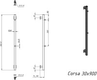 Полотенцесушитель водяной Grota Corsa 3х90, хром глянцевый
