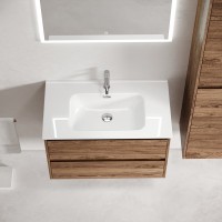 Мебель для ванной комнаты Sancos Libra 70 дуб чарльстон, раковина белая