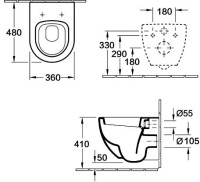 Комплект 3 в 1 Унитаз подвесной Esbano Azalea ESUPAZALGM + Инсталляция Fram + Кнопка ESINKRG11SC цвет глянцевый хром