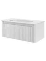 Тумба под раковину без столешницы Armadi Art Voi 100 подвесная, рифленая, matt white