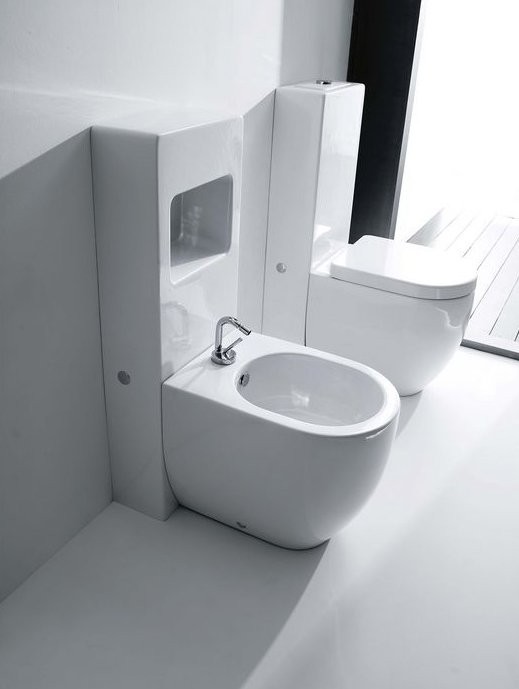 Биде напольное Kerasan Flo 312001 с креплениями