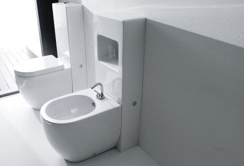 Биде напольное Kerasan Flo 312001 с креплениями