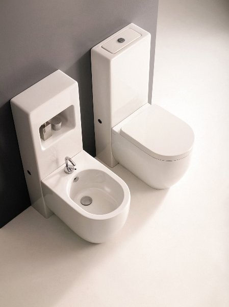 Биде напольное Kerasan Flo 312001 с креплениями