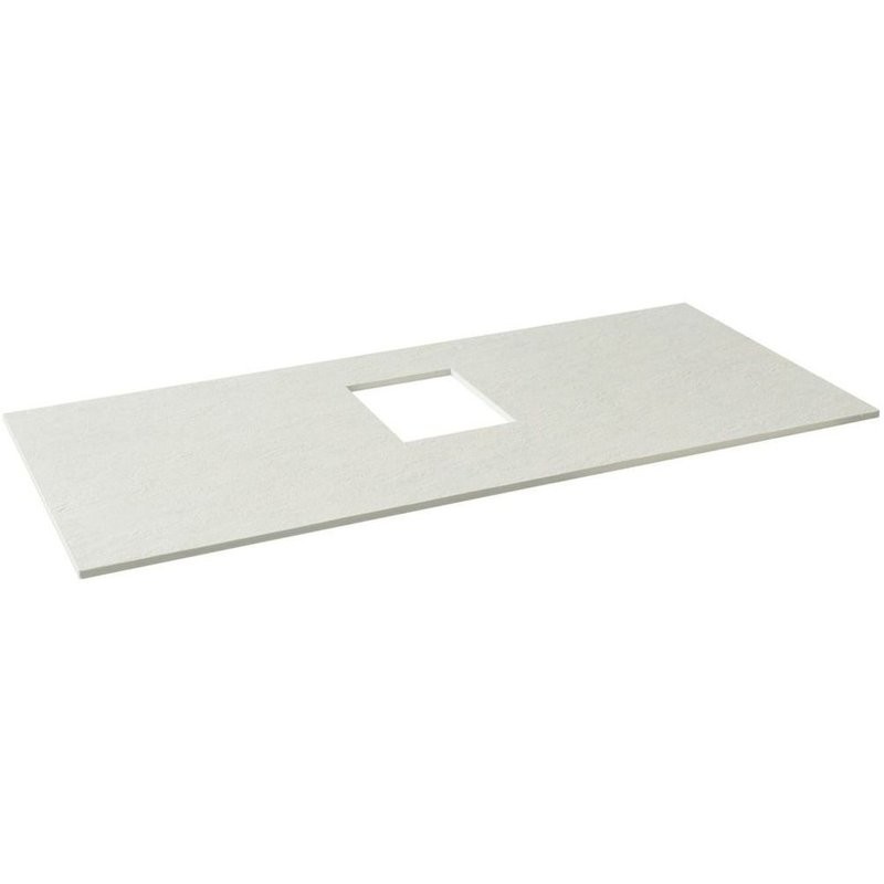 Тумба с раковиной Allen Brau Infinity 100 подвесная, антрацит матовый, столешница серый структ