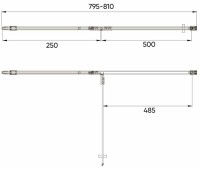 Душевая дверь в нишу Veconi Vianno VN-73 80 см,  профиль хром