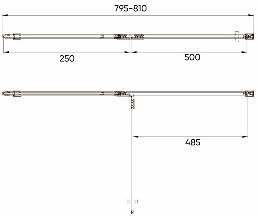 Душевая дверь в нишу Veconi Vianno VN-73 80 см,  профиль хром