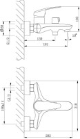 Смеситель для ванны с душем Lemark Linara LM0414C
