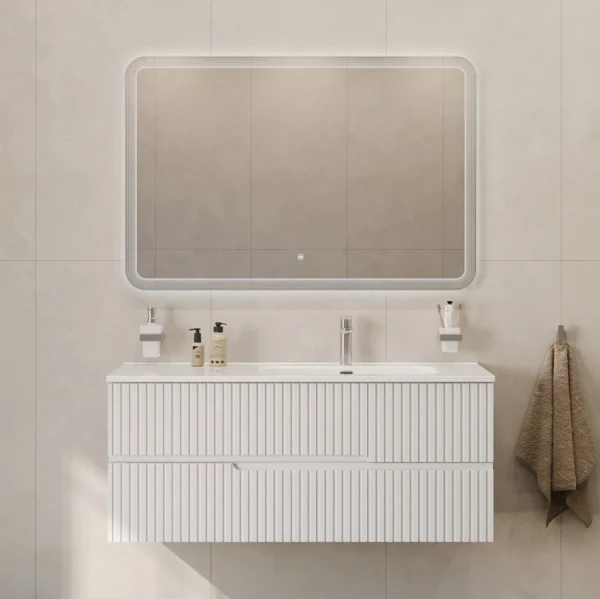 Мебель для ванной комнаты Cezares Duet 120 R bianco lucido, раковина белая CZR-8095-120-R