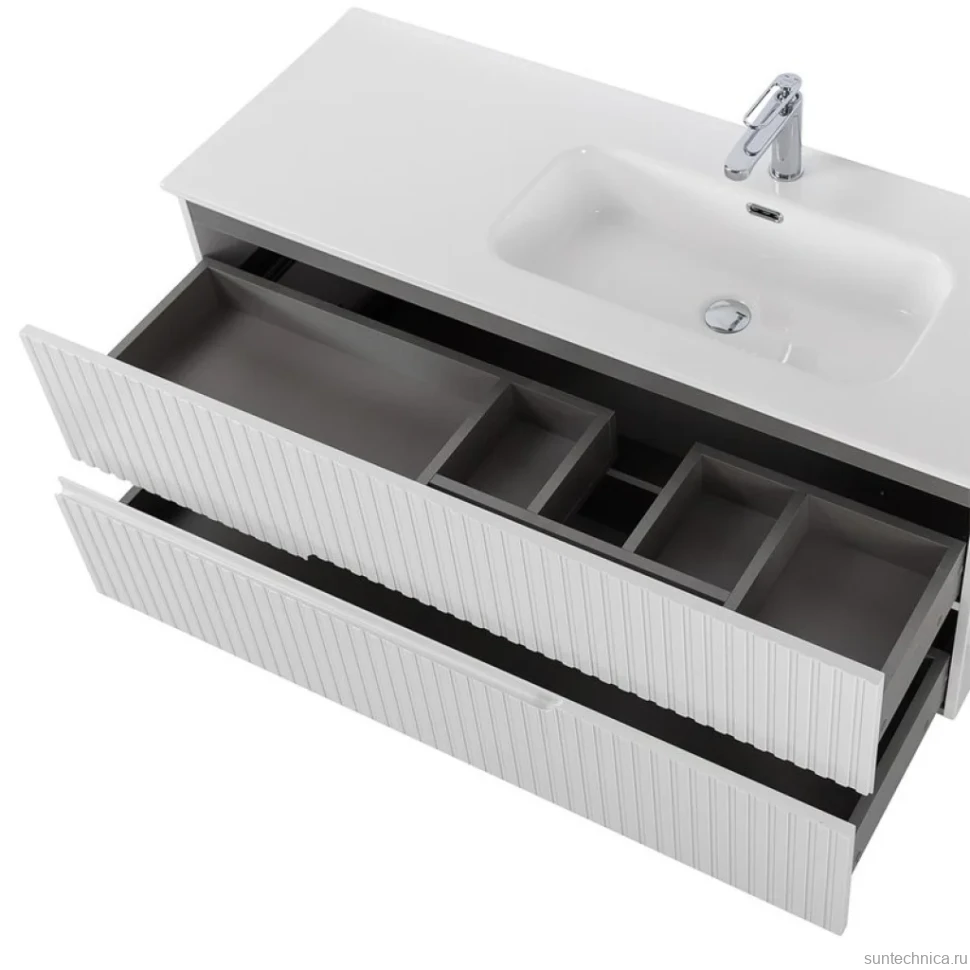 Мебель для ванной комнаты Cezares Duet 120 R bianco lucido, раковина белая CZR-8095-120-R