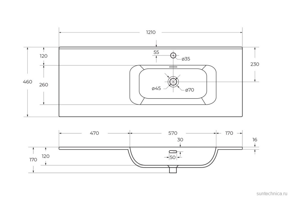 Мебель для ванной комнаты Cezares Duet 120 R bianco lucido, раковина белая CZR-8095-120-R