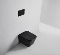 Унитаз подвесной BOND Cube F04-108 безободковый, с микролифтом, черный